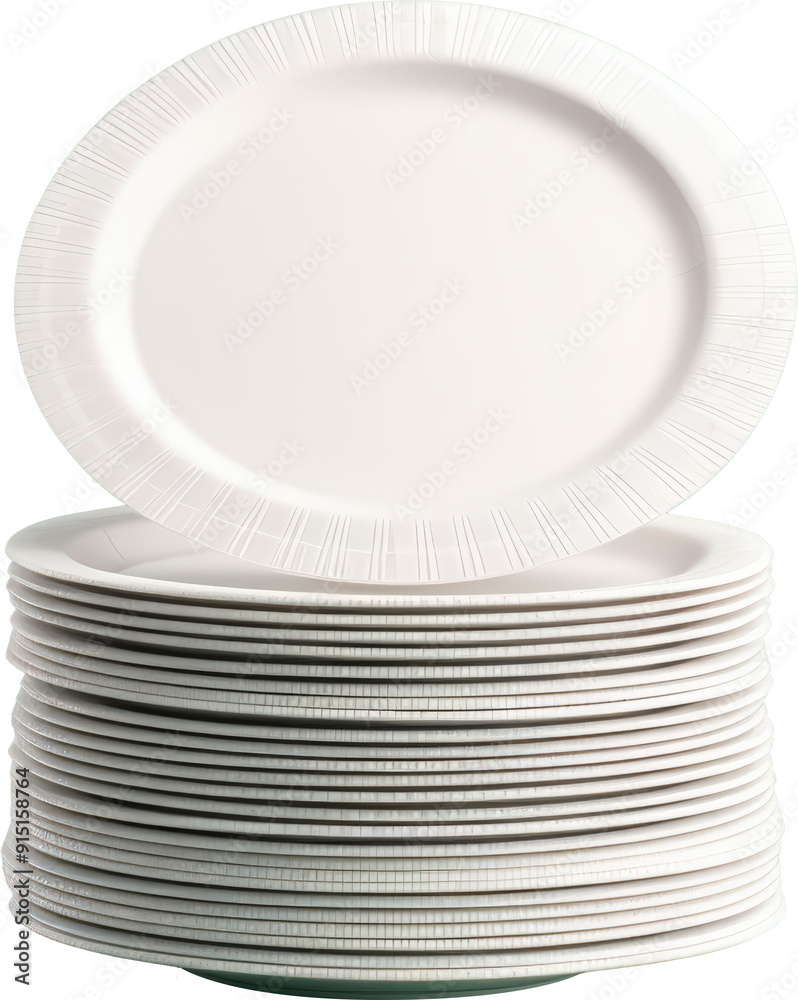 Obraz premium Stack of white plates