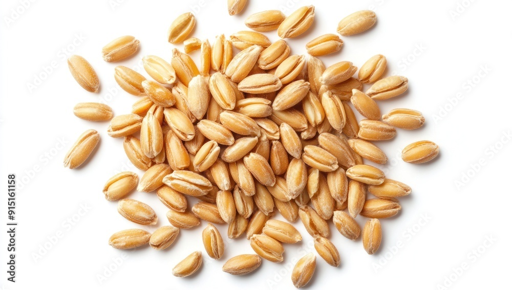 Close-up of Wheat Berries on White Background Close-up of Wheat Berries on White Background