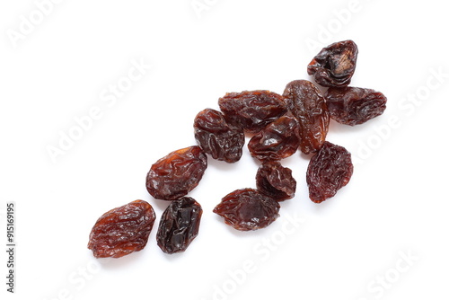 Dried grapes fruit isolate on white background 