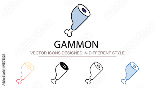 Wallpaper Mural Gammon icon design with white background stock illustration Torontodigital.ca