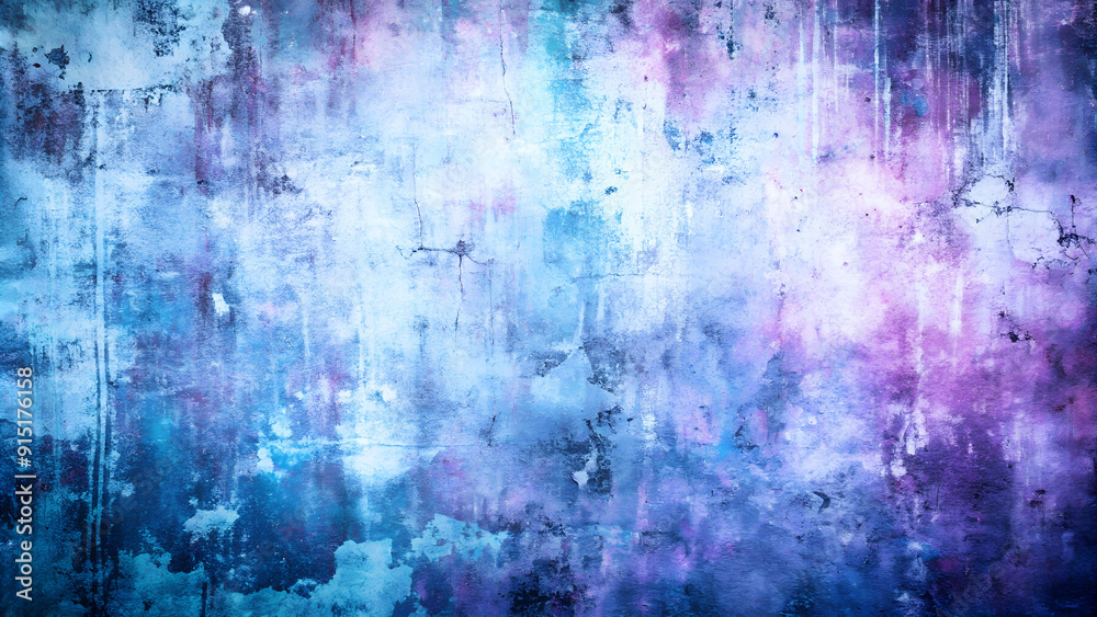 Fototapeta premium Abstract watercolor background in blue and purple tones, textured and artistic