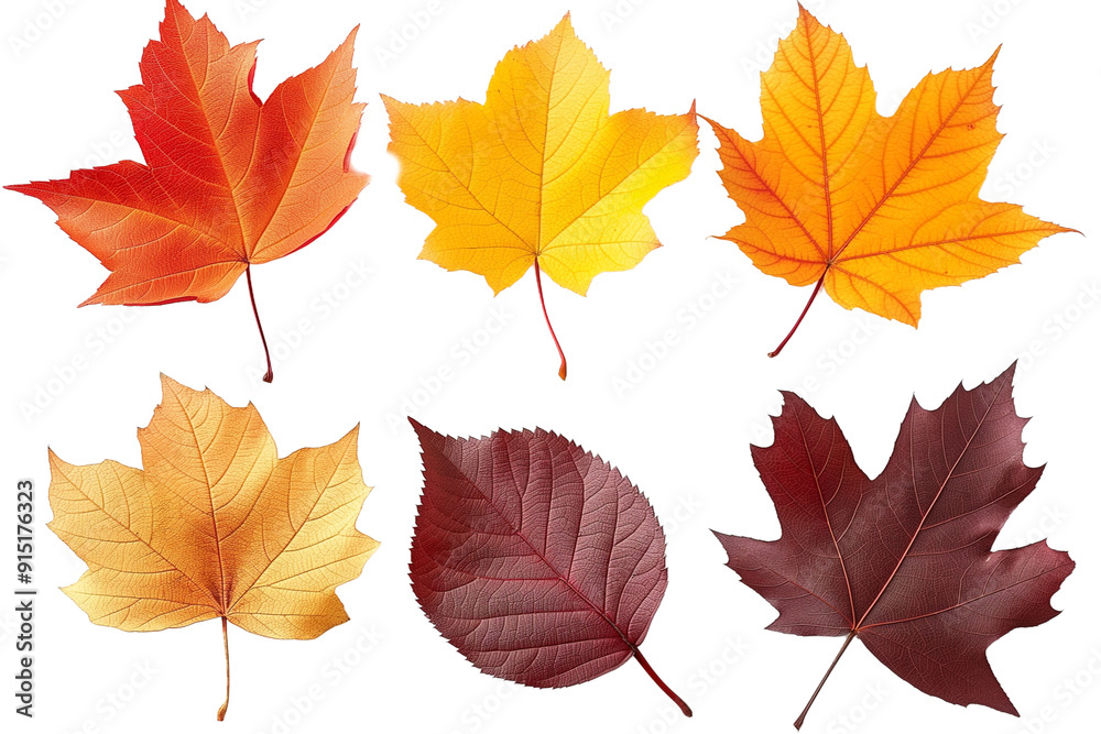 Set of autumn leaves Set of autumn leaves