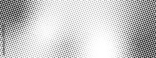 Retro dotted background. Halftone dotes texture. Black and white screen wallpaper. Vector gritty backdrop.