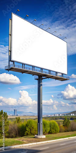 Wallpaper Mural billboard on skybillboard, blank, sign, sky, advertising, advertisement, banner, outdoor, empty, marketing, board, ad, business, commercial, poster, advertise, blue, message, road, promotion, street,  Torontodigital.ca