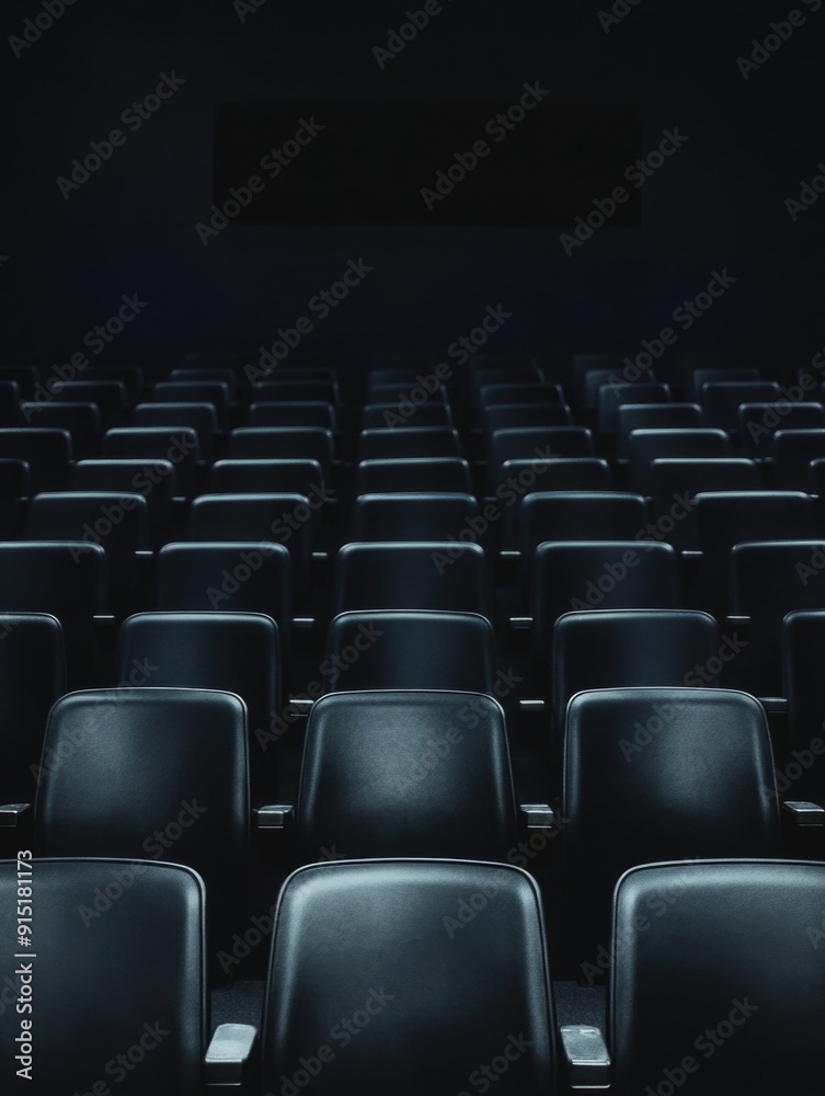 Fototapeta premium Empty Theater with Black Seats
