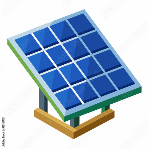 Solar panels art vector