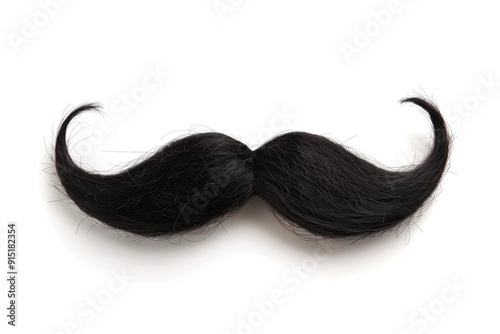 Black moustache isolated on white