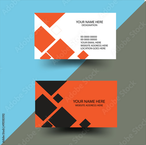 Yellow Black White Simple Standard Business card Template