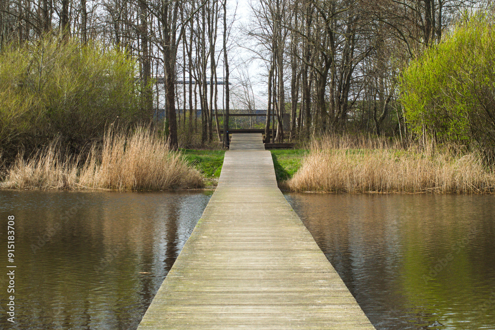 wooden bridge in the park wooden bridge in the park