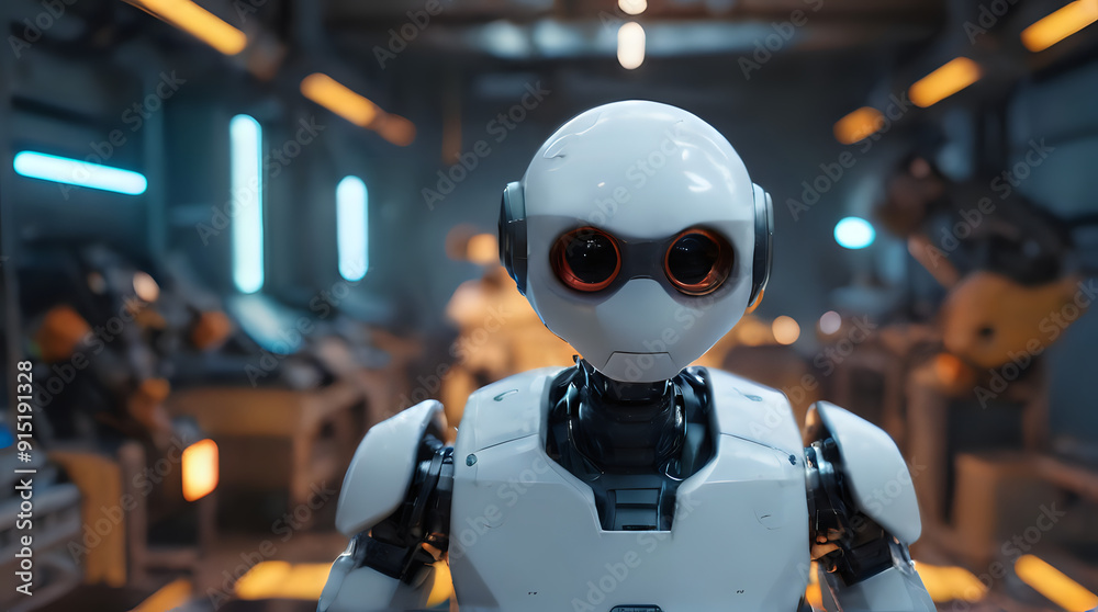 a robot that is standing in a room a robot that is standing in a room