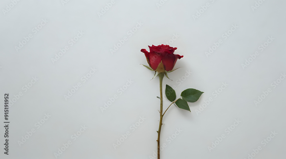 Obraz premium a single red rose that is on a stem