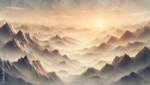 sunrise in the mountains