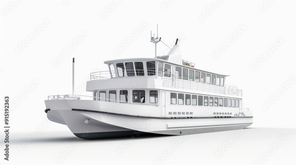 Obraz premium Modern white passenger ferry