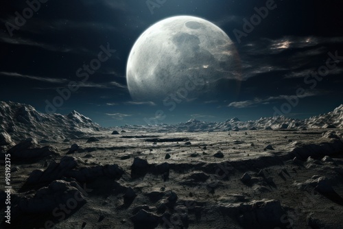 Moon landscape astronomy outdoors. photo