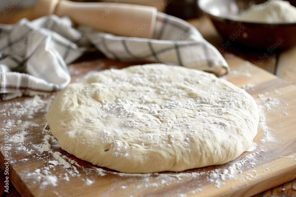 Homemade pizza dough freshly made Homemade pizza dough freshly made