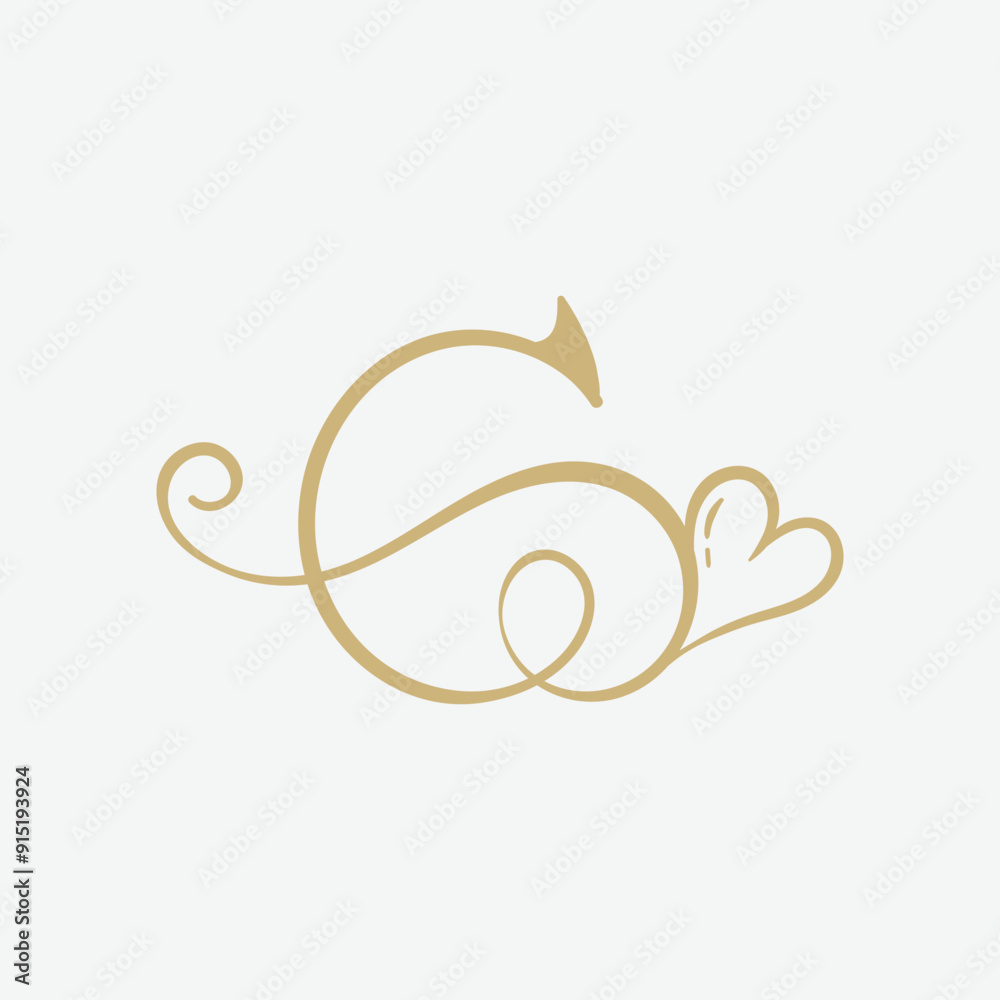 Letter C heart logo icon design template elements Letter C heart logo icon design template elements