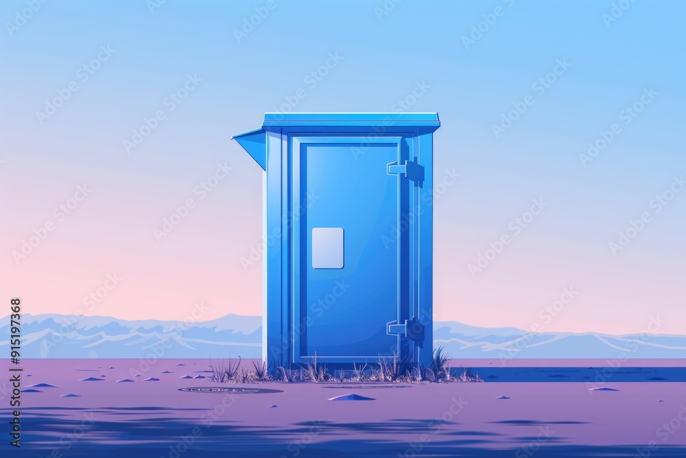 A lone toilet sits in the middle of a sandy desert, surrounded by nothing but sand and sky A lone toilet sits in the middle of a sandy desert, surrounded by nothing but sand and sky