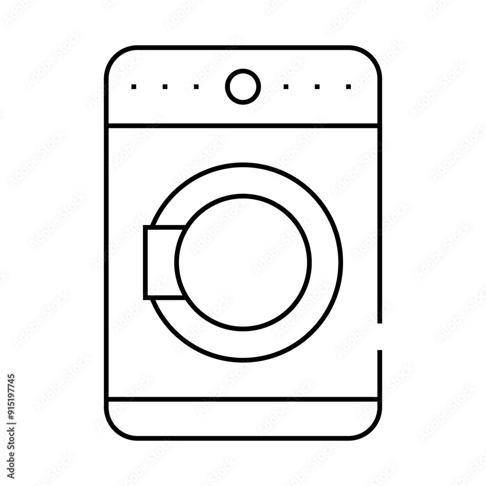 dryer machine line icon vector. dryer machine sign. isolated contour symbol black illustration dryer machine line icon vector. dryer machine sign. isolated contour symbol black illustration
