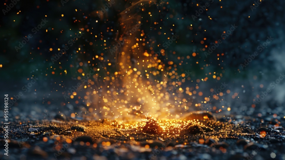 A close-up view of a fire burning in the darkness, ideal for use in scenes where lighting is crucial A close-up view of a fire burning in the darkness, ideal for use in scenes where lighting is crucial