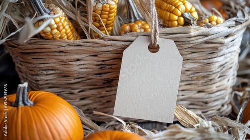 A rustic basket filled with...