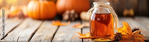 A cozy autumn scene featuri...