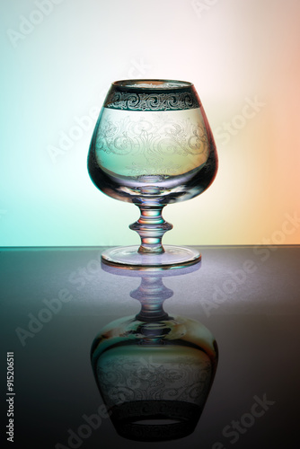 Beautiful retro glass for cognac and brandy