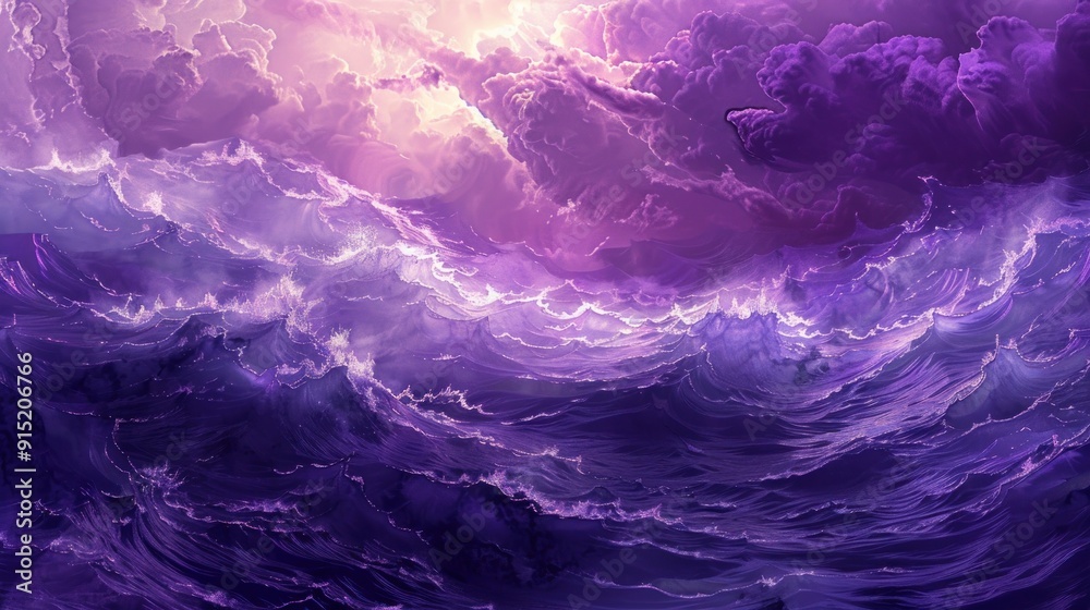 Obraz premium Purple Sky and Ocean