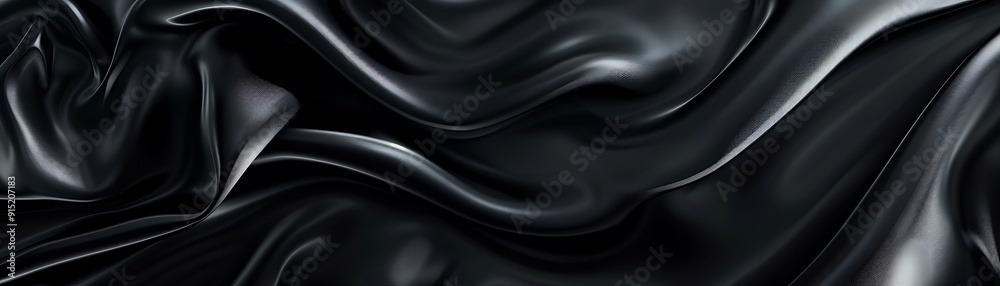 Obraz premium Abstract Black Silk Drape