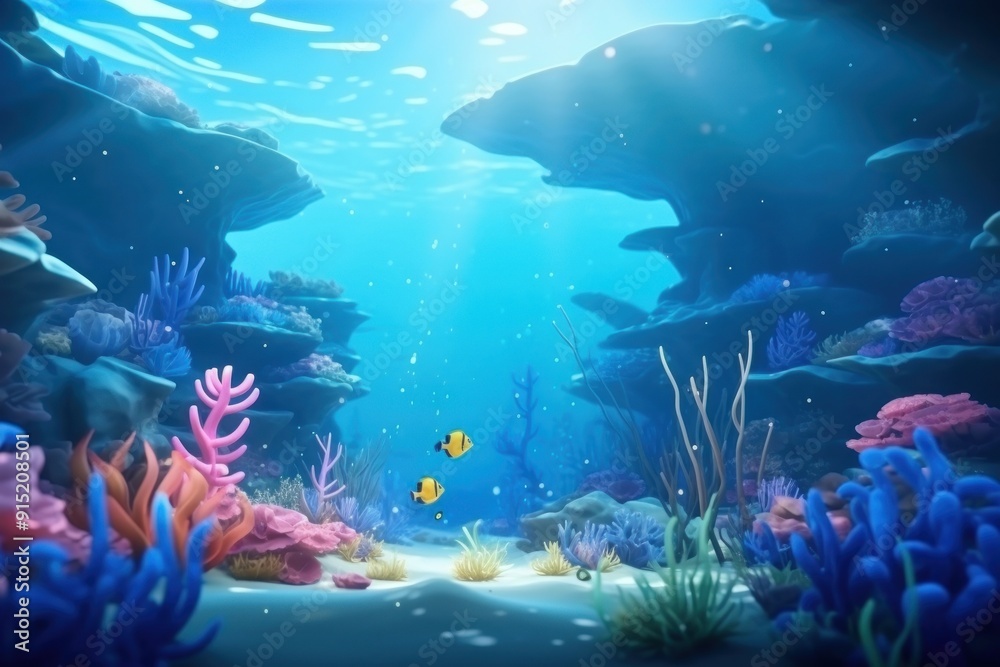 Fototapeta premium Underwater aquarium outdoors nature.