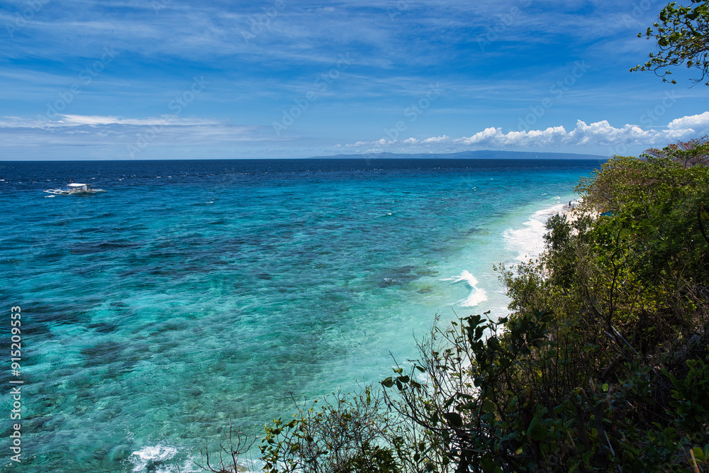 clear sky and beautiful beach in Sumilon island, Philippines clear sky and beautiful beach in Sumilon island, Philippines