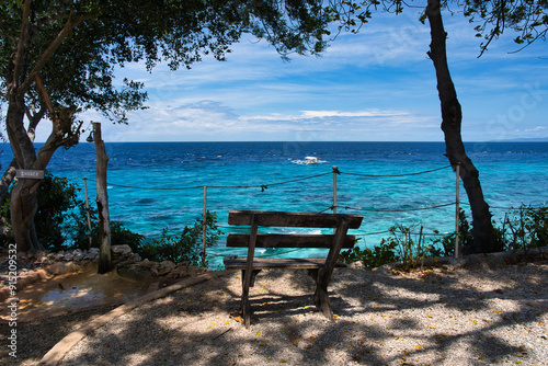 clear sky and beautiful beach in Sumilon island, Philippines