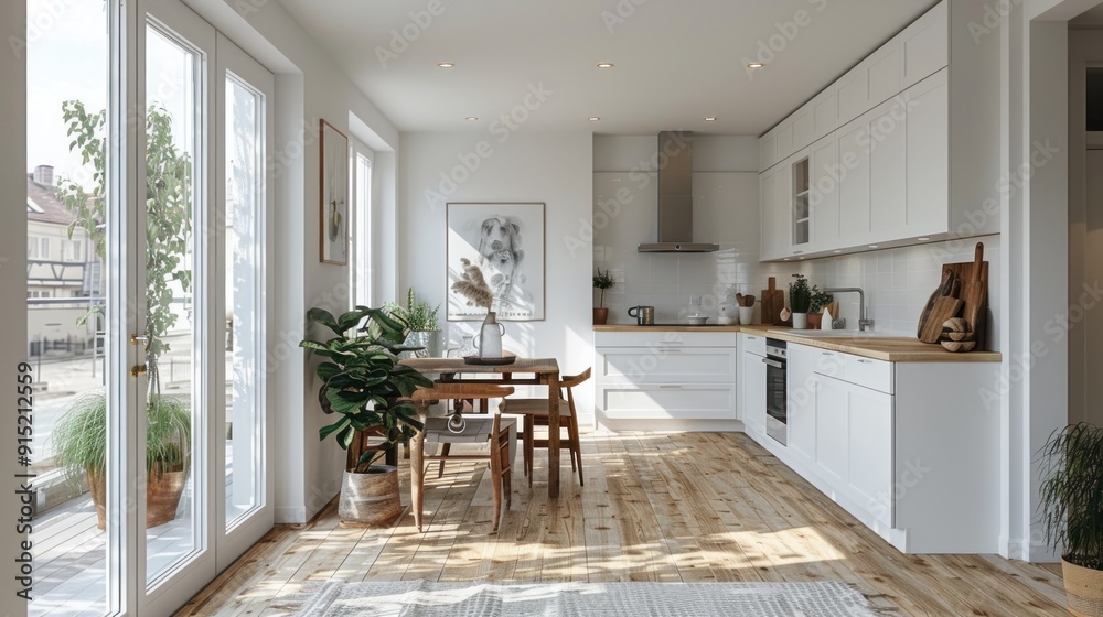 Fototapeta premium Modern Kitchen with Natural Light