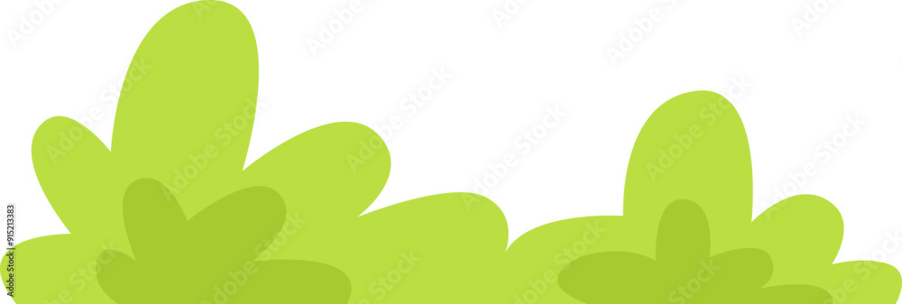 Fototapeta premium green Bush leaf flat design for decorate illustration design