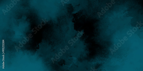 abstract cloud and vapor texture background. Black and Green smoke aquarelle smudge illustration smooth grungy smokey light pastel colors ink glow. Teal color powder explosion