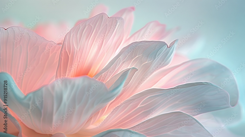 A close-up of a pink flower with a blue background A close-up of a pink flower with a blue background