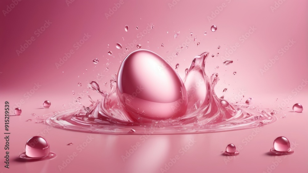 Beauty-themed pink background with water drops. Beauty-themed pink background with water drops.