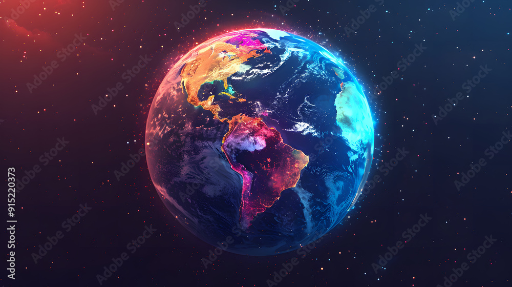Abstract globe with focus on Africa, Europe, South and North America 3d background illustration Abstract globe with focus on Africa, Europe, South and North America 3d background illustration