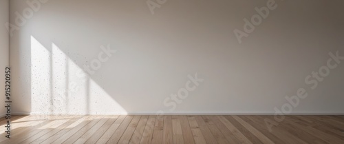 A minimalist interior space with natural light casting shadows  ideal for design or decor inspirations