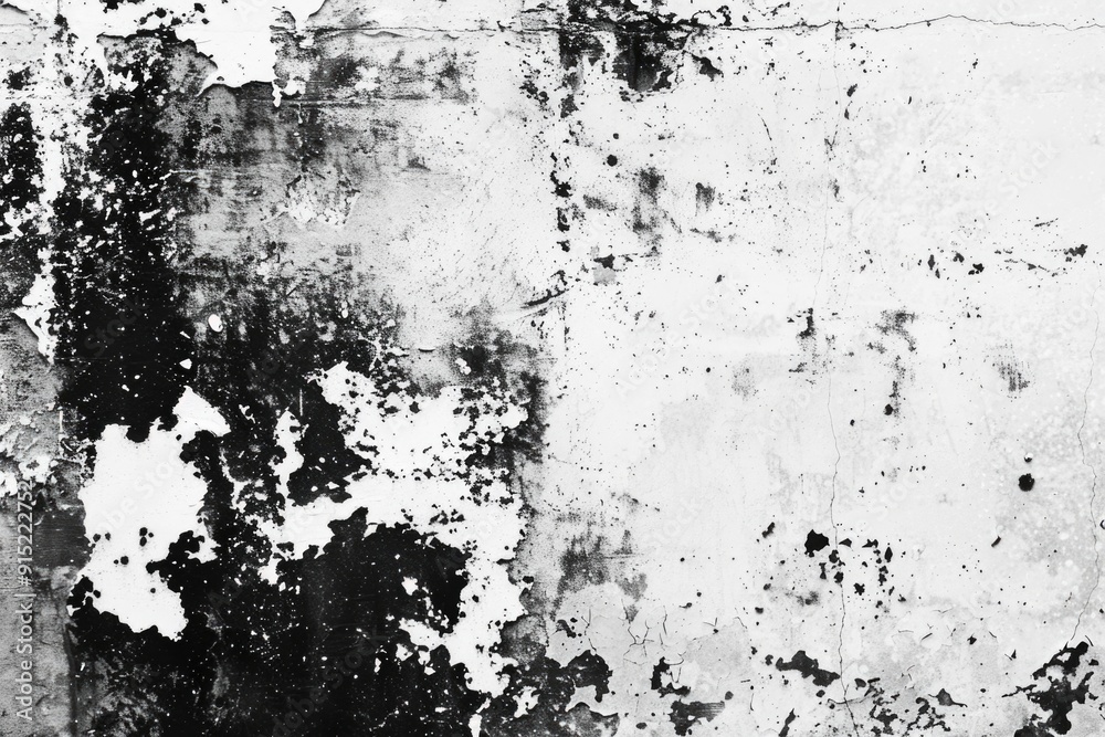 A historic stone wall in black and white