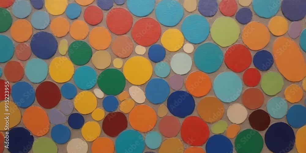 A colorful mosaic of small circles A colorful mosaic of small circles