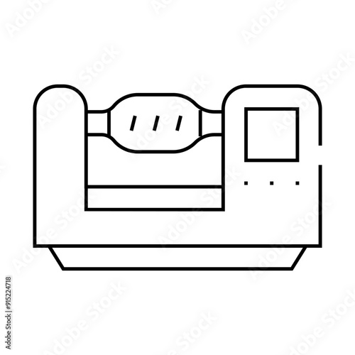 lathe equipment line icon vector. lathe equipment sign. isolated contour symbol black illustration