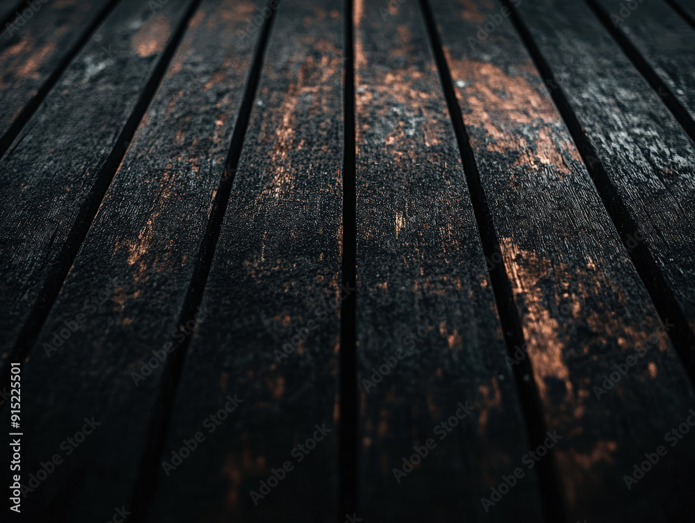 The image is of a wooden floor with a dark brown color The image is of a wooden floor with a dark brown color