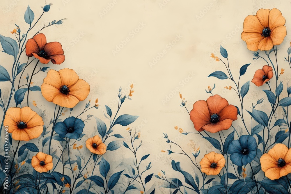 delicate floral illustrations handdrawn frames adorned with intricate flowers leaves and branches soft pastel hues and flowing lines create romantic vintageinspired botanical designs delicate floral illustrations handdrawn frames adorned with intricate flowers leaves and branches soft pastel hues and flowing lines create romantic vintageinspired botanical designs