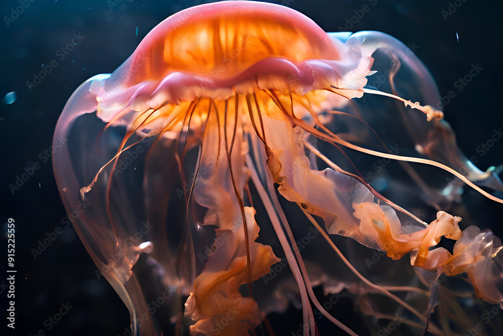 Obraz premium jellyfish. Background