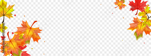 Golden Foliage Background Transparent Vector. Floral Abstract Frame. Green Ground Plant. Celebrate Leaves Texture.