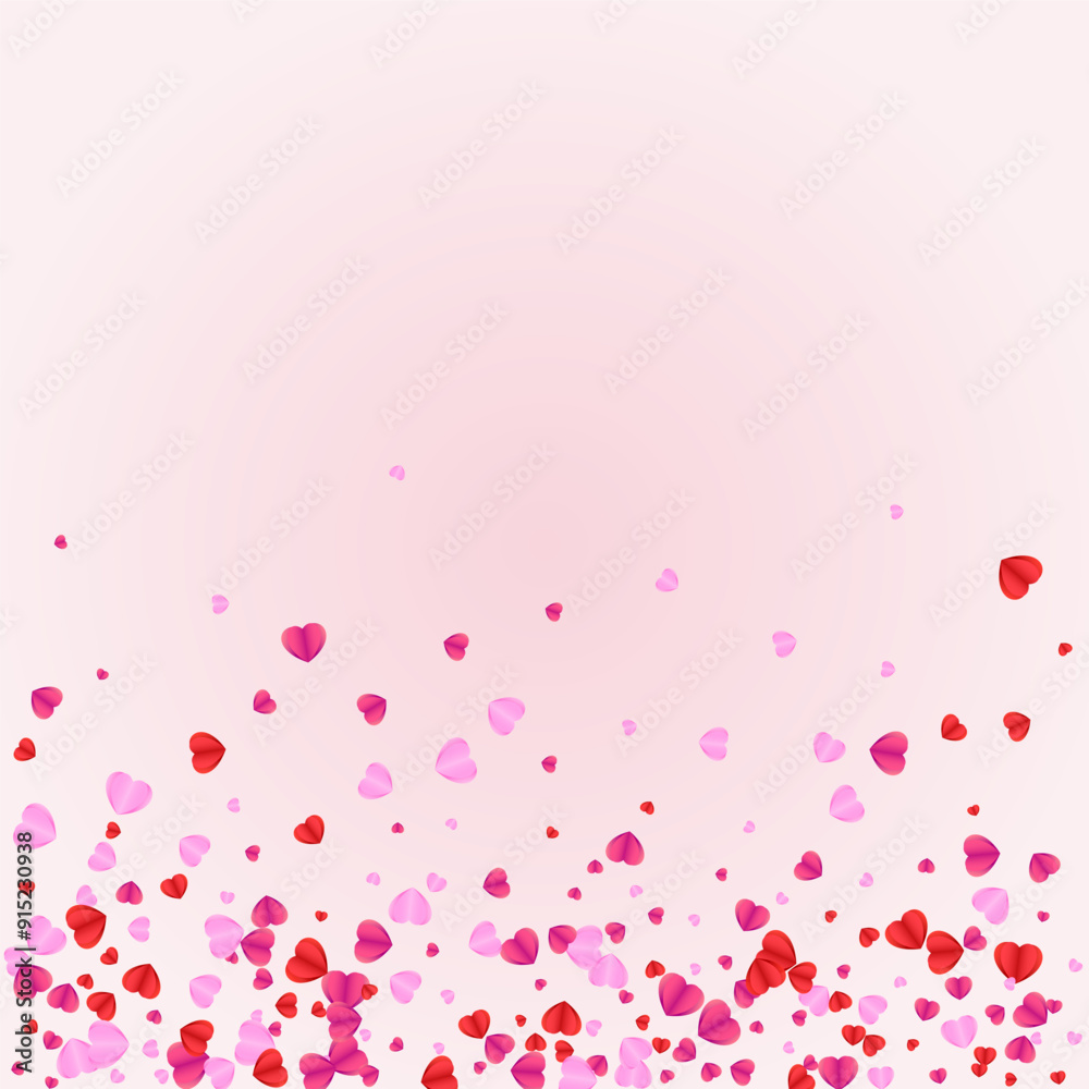 Tender Confetti Background Pink Vector. Mother Texture Heart. Violet Romantic Frame. Red Heart Anniversary Backdrop. Fond Elegant Illustration.
