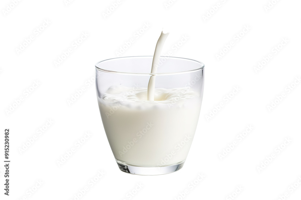 Pouring Fresh Milk Into a Clear Glass on a Bright Sunny Morning on Transparent PNG Background. Pouring Fresh Milk Into a Clear Glass on a Bright Sunny Morning on Transparent PNG Background.