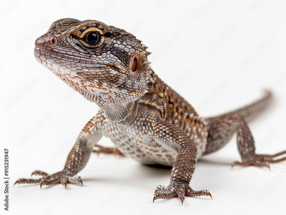 A close-up of a colorful lizard in a studio setting, showcasing its intricate patterns and features A close-up of a colorful lizard in a studio setting, showcasing its intricate patterns and features