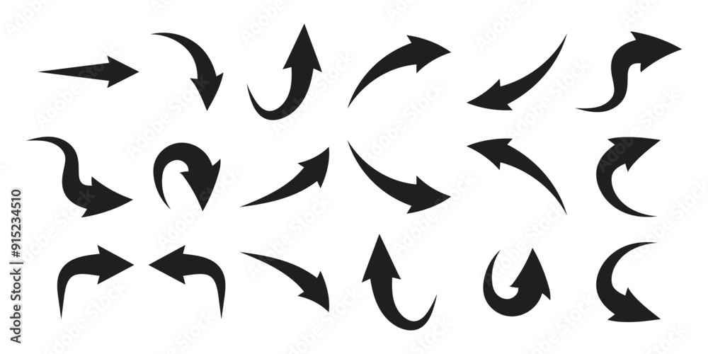 Hand drawn arrows, mark point icon design collection for business and education design element Hand drawn arrows, mark point icon design collection for business and education design element