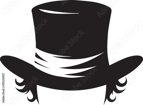 magician hat vector silhouette illustration